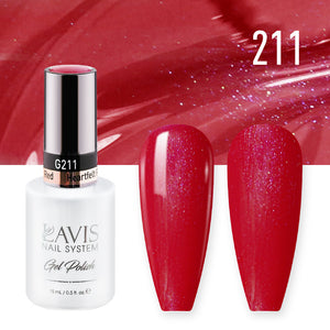 LAVIS Nail Lacquer - 211 Heartfelt Red - 0.5oz