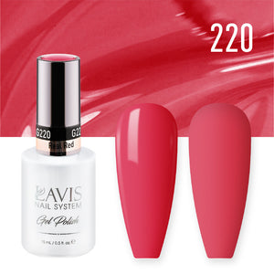 LAVIS 220 Real Red - Gel Polish 0.5 oz