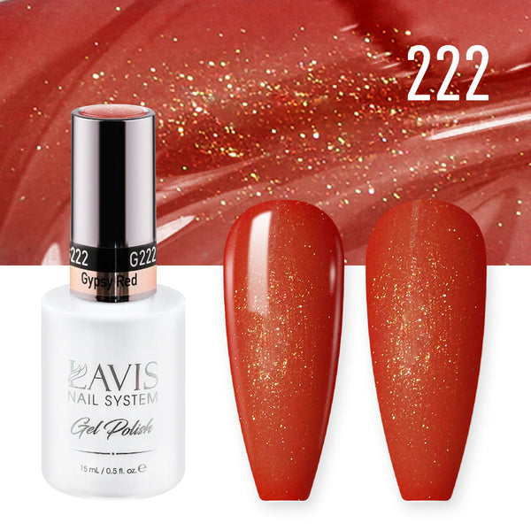 LAVIS 222 Gypsy Red - Gel Polish 0.5 oz