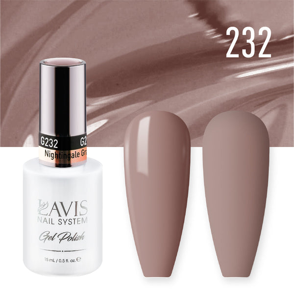 LAVIS 232 Nightingale Gray - Gel Polish 0.5 oz