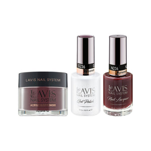 LAVIS 3 in 1 - 236 Marooned - Acrylic & Dip Powder (1oz), Gel & Lacquer