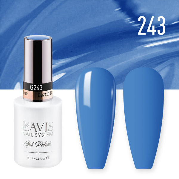 LAVIS Nail Lacquer - 243 (Ver 2) Dazzle Blue - 0.5oz