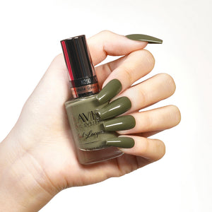 LAVIS 250 Artichoke Green - Gel Polish & Matching Nail Lacquer Duo Set - 0.5oz