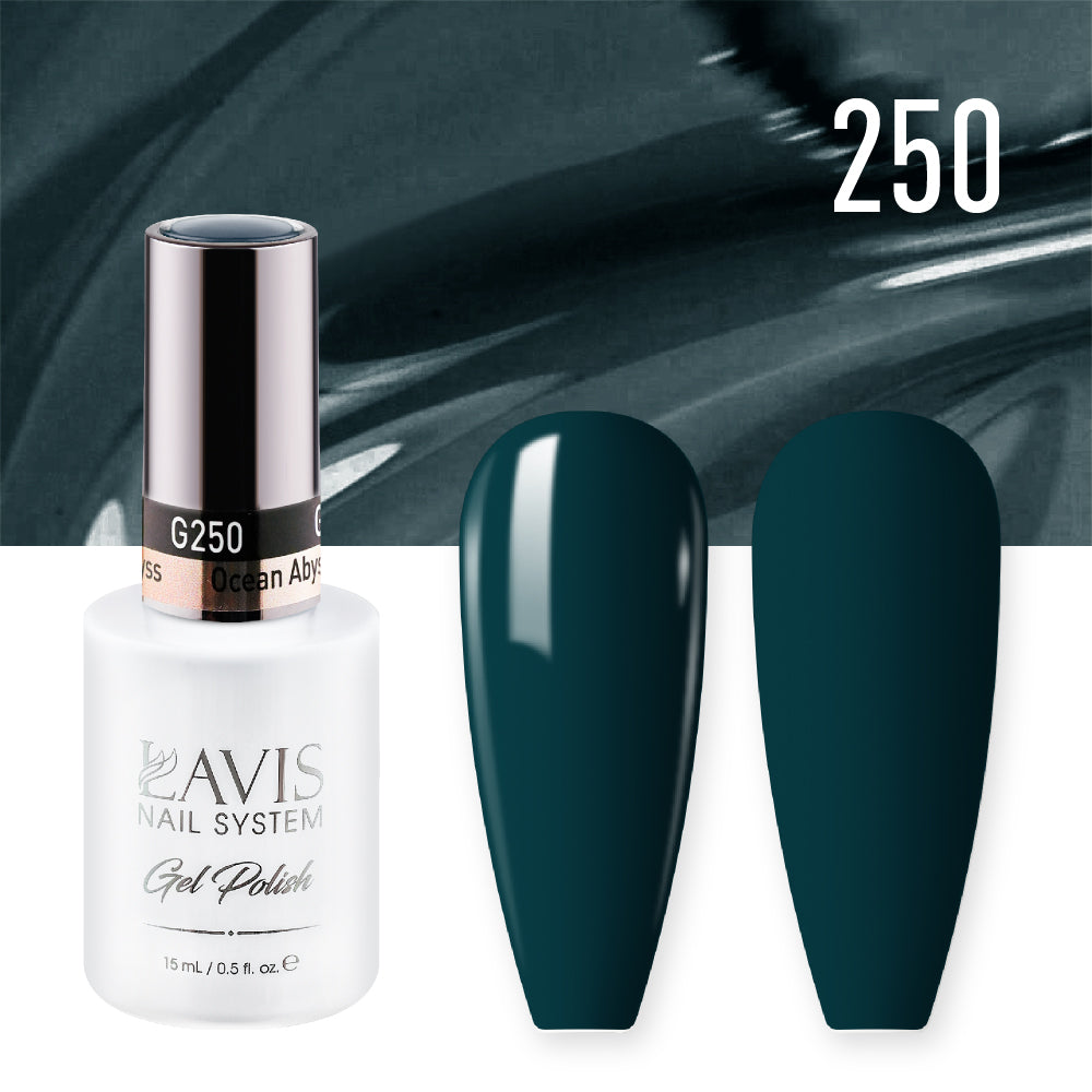 LAVIS 250 (Ver 2) Ocean Abyss - Gel Polish & Matching Nail Lacquer Duo Set - 0.5oz