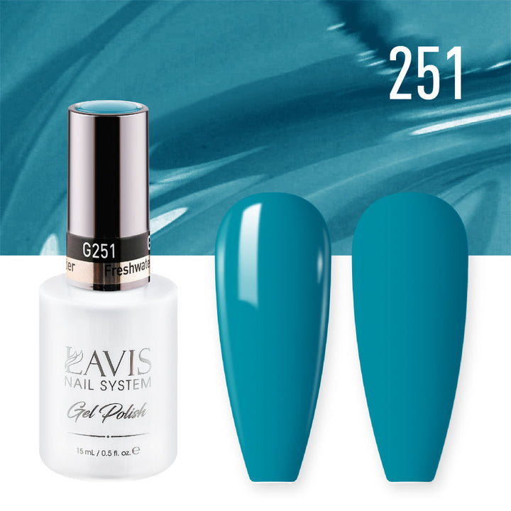 LAVIS 251 (Ver 2) Fresh Water - Gel Polish & Matching Nail Lacquer Duo Set - 0.5oz