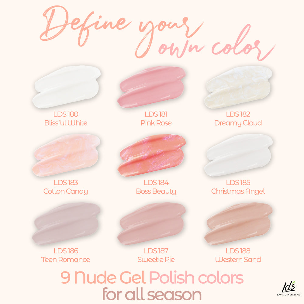 LDS Holiday Gel Nail Polish Collection - COVER NUDE - 180; 181; 182; 183; 184; 185; 186; 187; 188