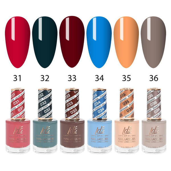 LDS Nail Lacquer Set (6 colors): 031 to 036