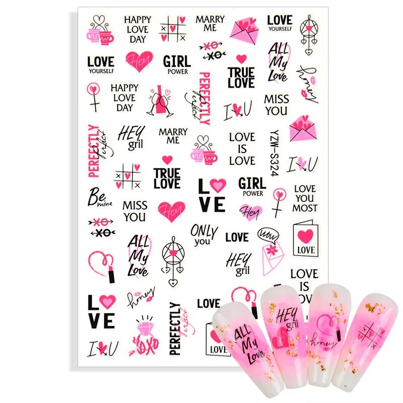 Nail Art Stickers - YZW-S324