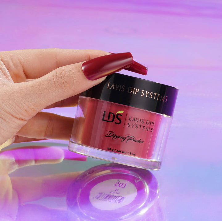 LDS Red Dipping Powder Nail Colors - 033 Sangria