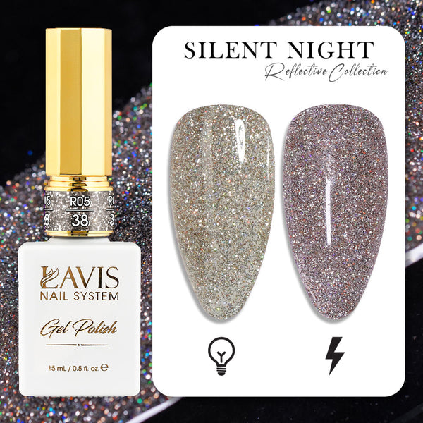 LAVIS Reflective R05 - 38 - Gel Polish 0.5 oz - Silent Night Reflective Collection