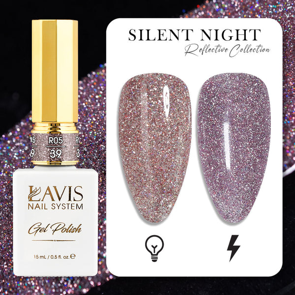 LAVIS Reflective R05 - 39 - Gel Polish 0.5 oz - Silent Night Reflective Collection