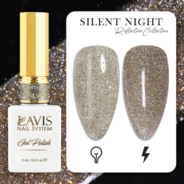 LAVIS Reflective R05 - 41 - Gel Polish 0.5 oz - Silent Night Reflective Collection