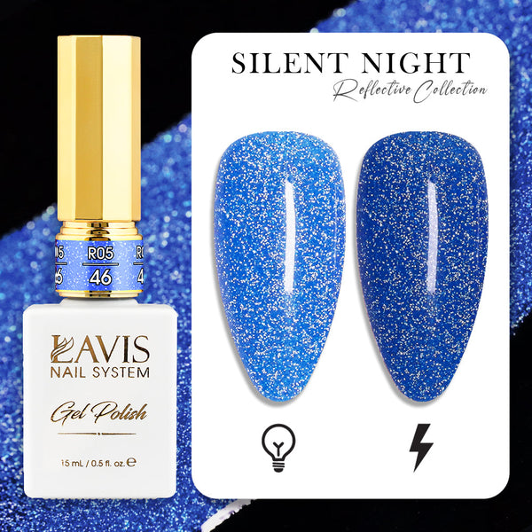 LAVIS Reflective R05 - 46 - Gel Polish 0.5 oz - Silent Night Reflective Collection