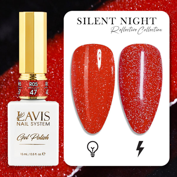 LAVIS Reflective R05 - 47 - Gel Polish 0.5 oz - Silent Night Reflective Collection