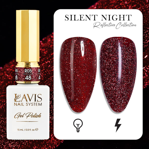 LAVIS Reflective R05 - 48 - Gel Polish 0.5 oz - Silent Night Reflective Collection