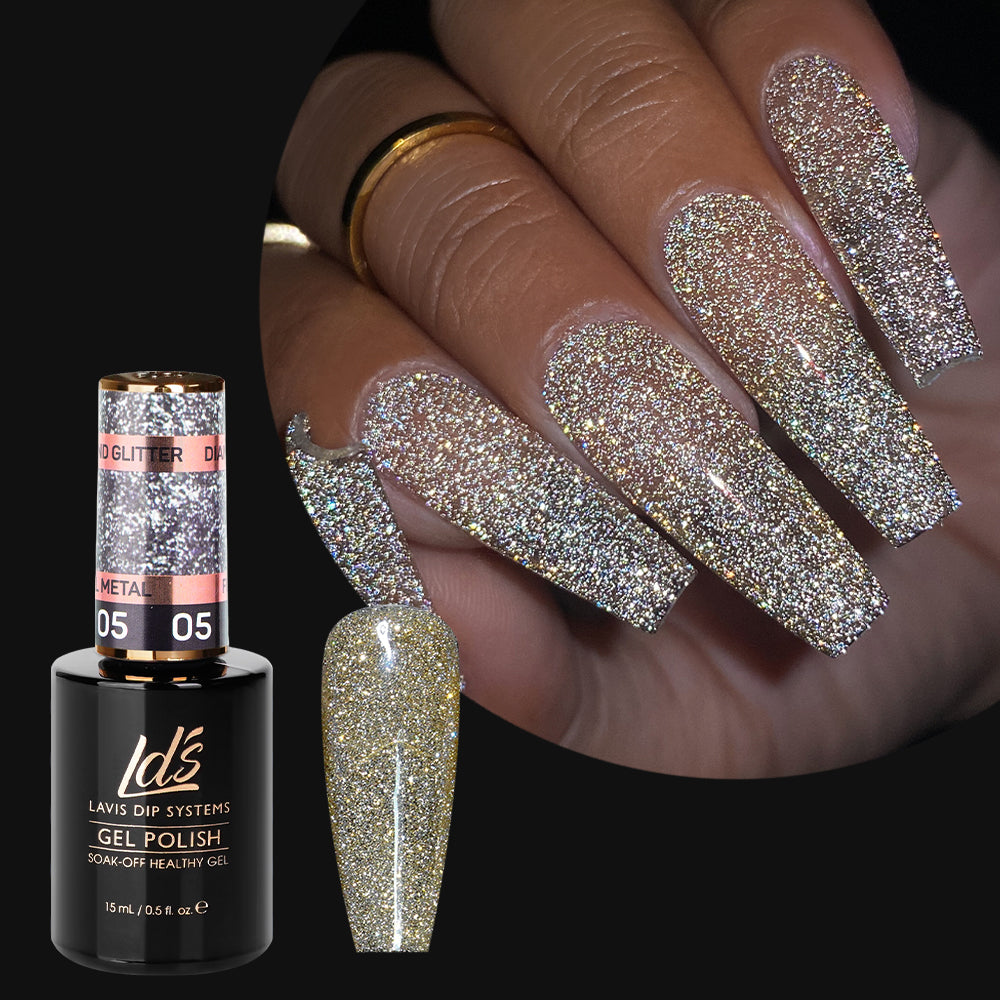 LDS 05 Full Metal (Ver 2) - Gel Polish 0.5 oz - Diamond Reflective Glitter Collection