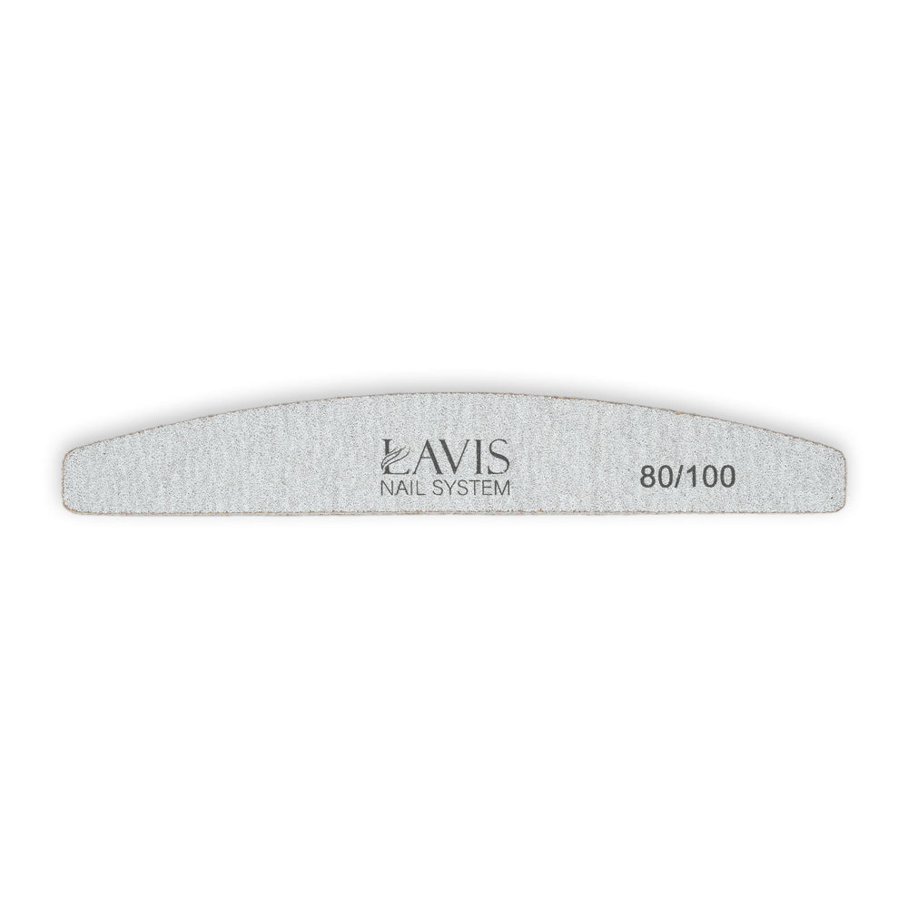 Lavis 50Pcs Halfmoon Nail Files 80/100