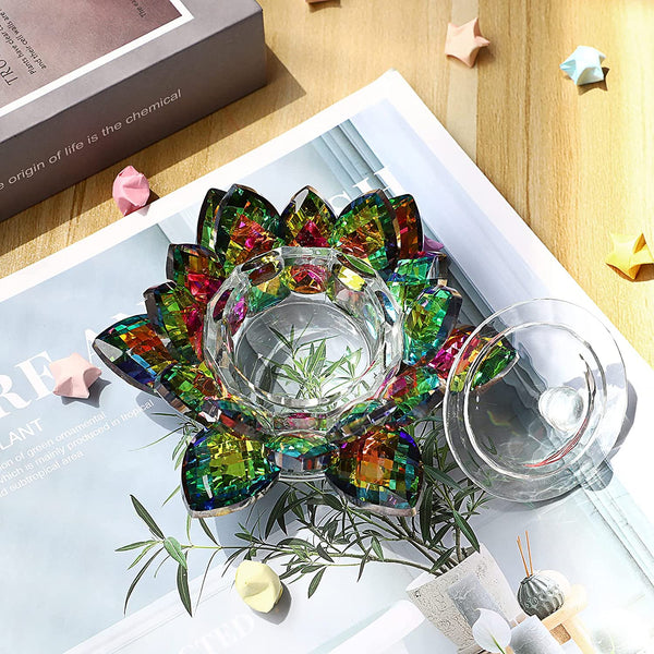 Crystal Lotus Flower Dappen Dish - Multicolor #3