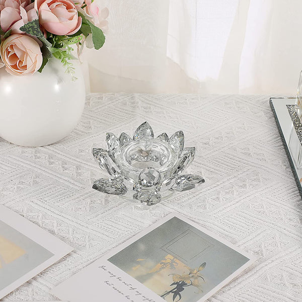 Crystal Lotus Flower Dappen Dish - Silver #1