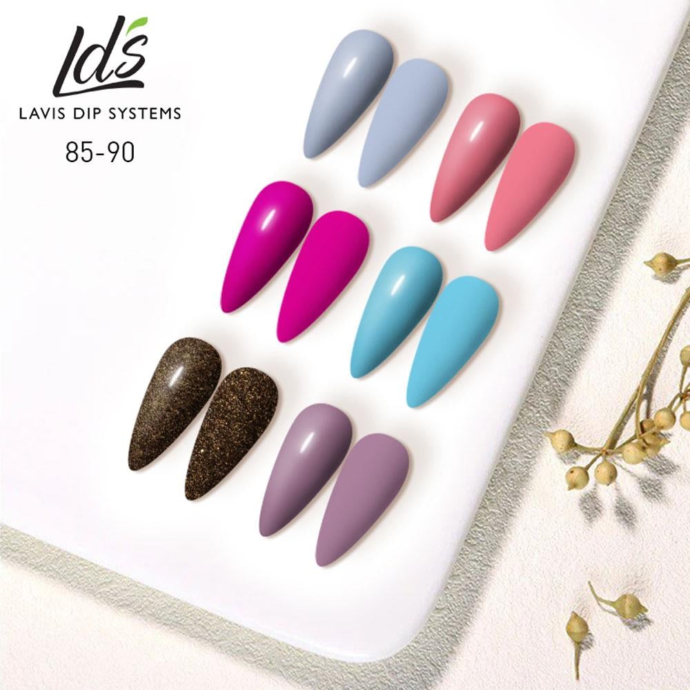 LDS Gel & Matching Lacquer Starter Kit : 085, 086, 087, 088, 089, 090, Base,Top & Strengthener