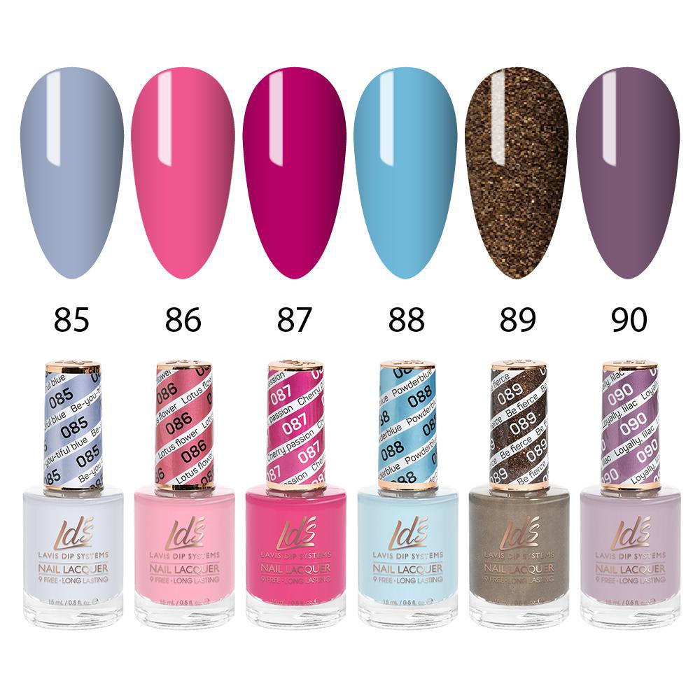 LDS Nail Lacquer Set (6 colors): 085 to 090