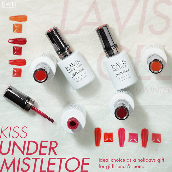  Lavis Gel Kiss Under Mistletoe Set G7 (9 colors): 205, 206, 207, 208, 209, 210, 211, 212, 213