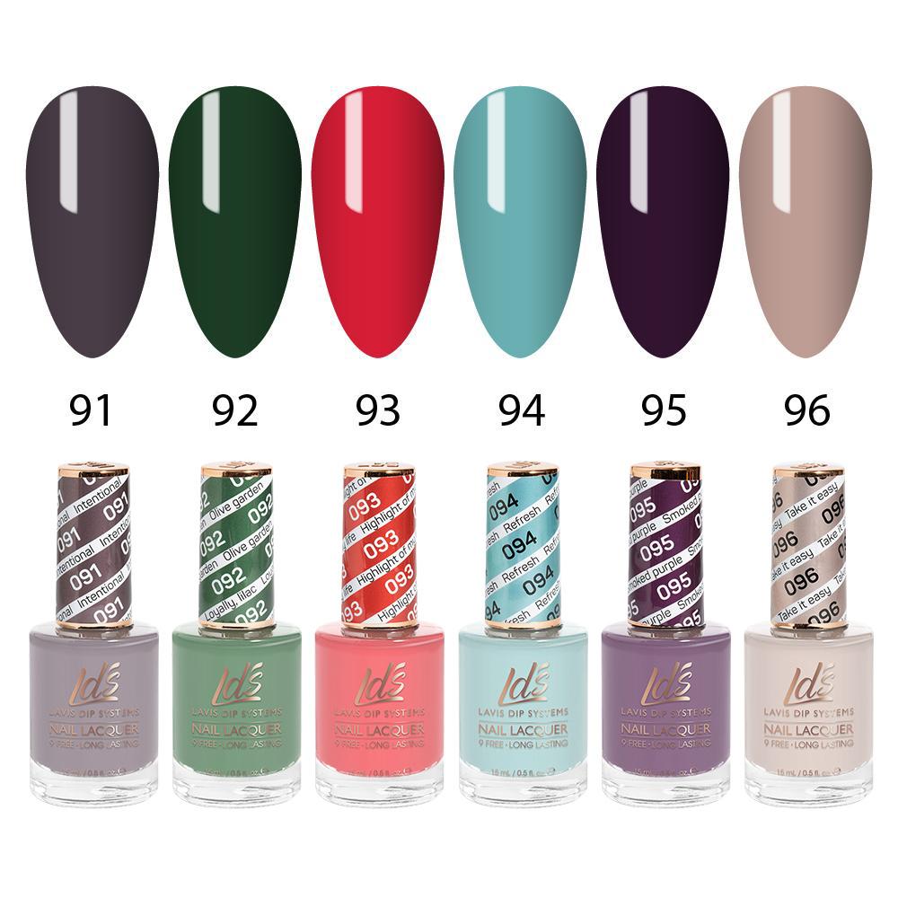 LDS Nail Lacquer Set (6 colors): 091 to 096