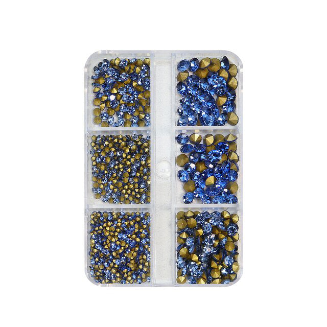  Mix Size 3D Sharp Diamond - 04# Blue by OTHER sold by DTK Nail Supply