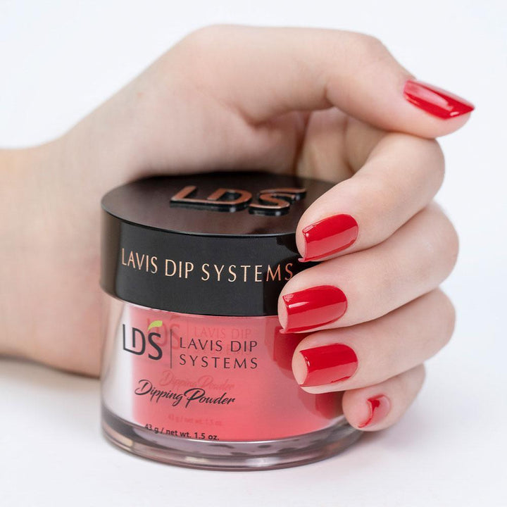 LDS Red Dipping Powder Nail Colors - 137 My Heart's On Fire