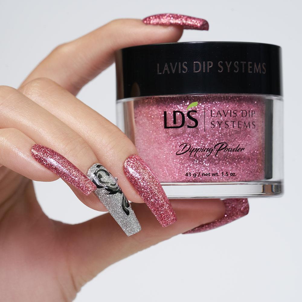 LDS Glitter Pink Dipping Powder Nail Colors - 160 Kill Them With Kindness