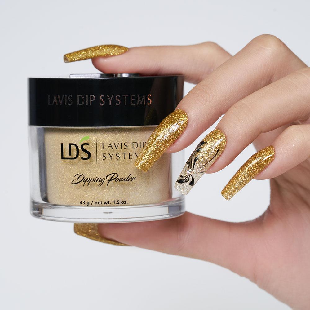 LDS Glitter Gold Dipping Powder Nail Colors - 162 Champagne