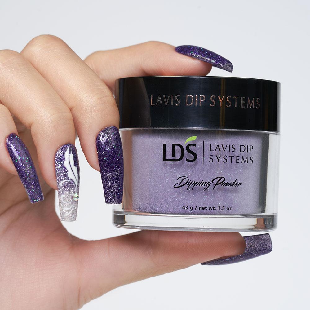 LDS Glitter Purple Dipping Powder Nail Colors - 164 We Could Runaway