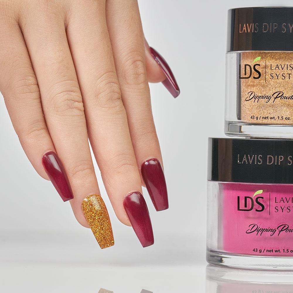 LDS Glitter Gold Dipping Powder Nail Colors - 171 Love Note