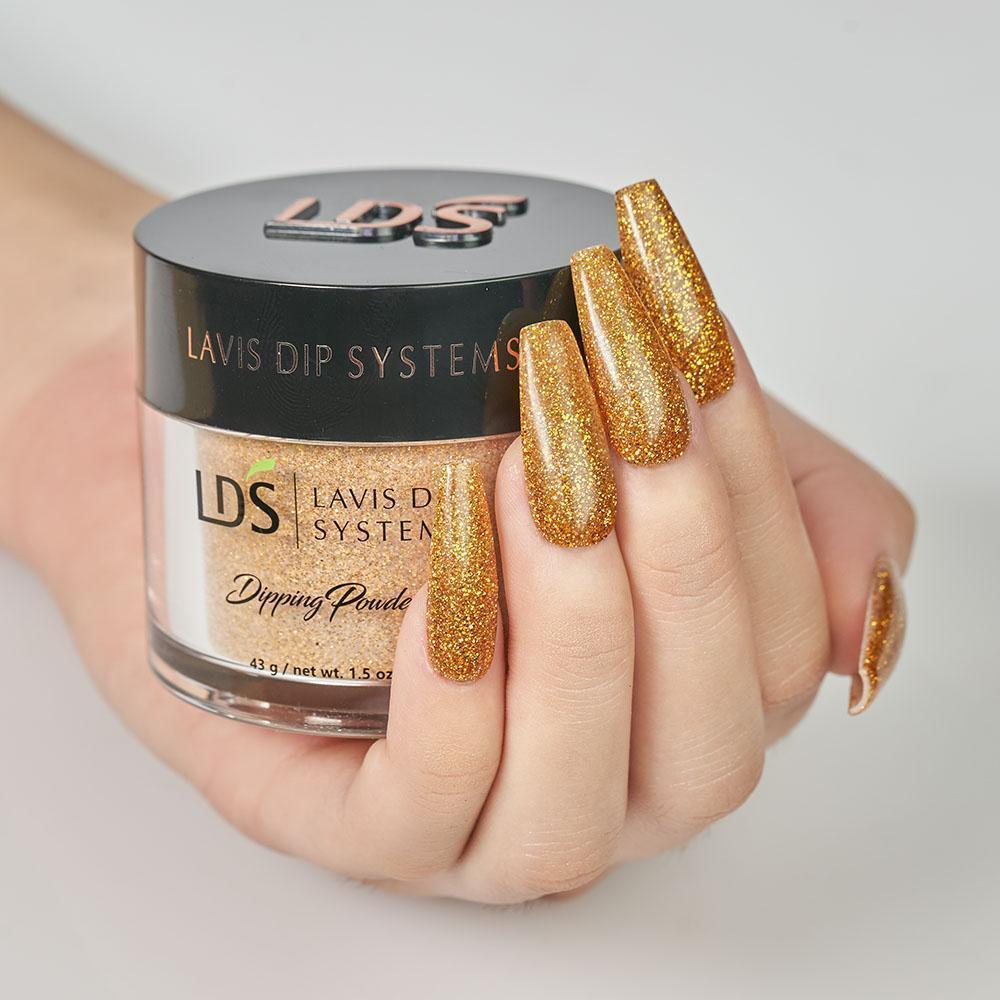 LDS Glitter Gold Dipping Powder Nail Colors - 171 Love Note