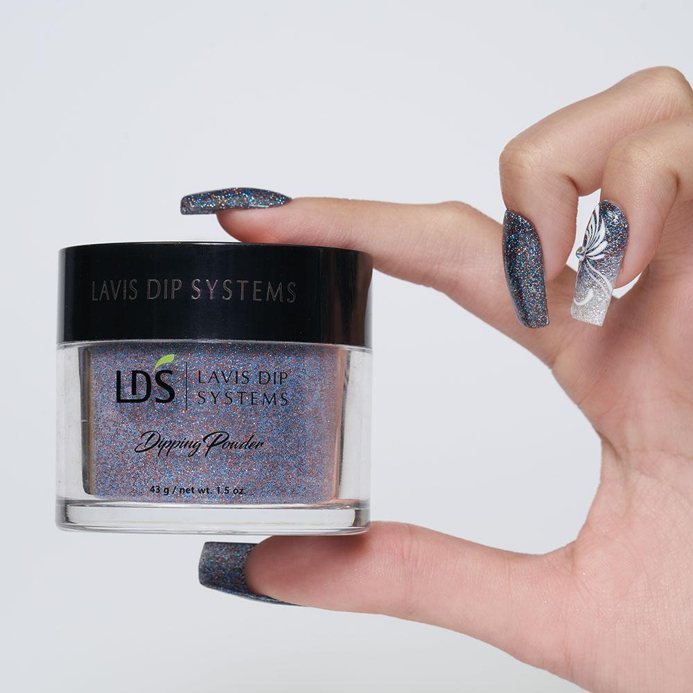 LDS Black Glitter Dipping Powder Nail Colors - 178 Get Lost