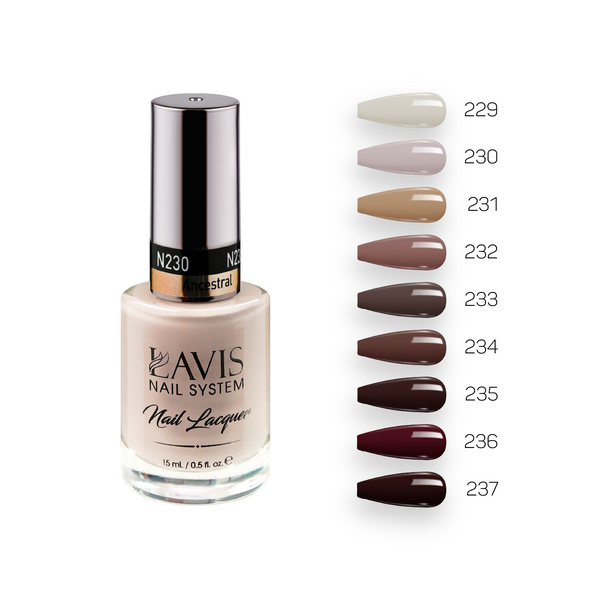 LAVIS Nail Lacquer Fall Winter Set N1 (9 colors): 229, 230, 231, 232, 233, 234, 235, 236, 237