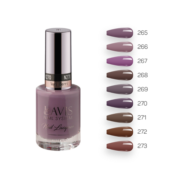 LAVIS Nail Lacquer Fall Winter Set N4 (9 colors): 265, 266, 267, 268, 269, 270, 271, 272, 273