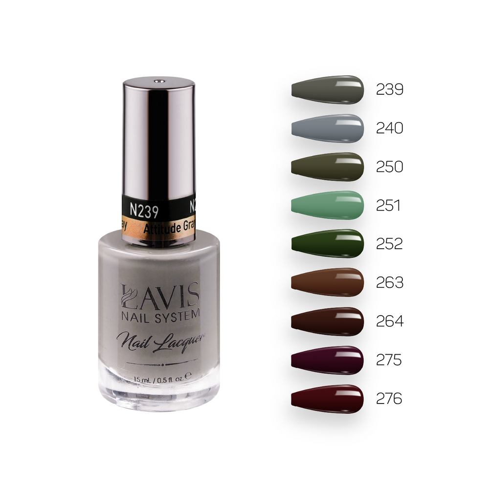 LAVIS Nail Lacquer Fall Winter Set N5 (9 colors): 239, 240, 250, 251, 252, 263, 264, 275, 276