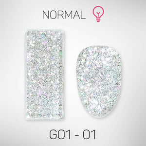 LAVIS Glitter G01 - 01 - Gel Polish 0.5 oz - Galaxy Collection