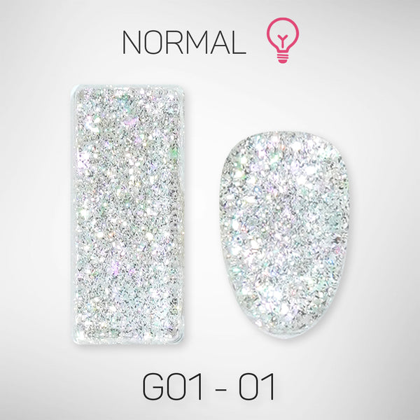 LAVIS Glitter G01 - 01 - Gel Polish 0.5 oz - Galaxy Collection