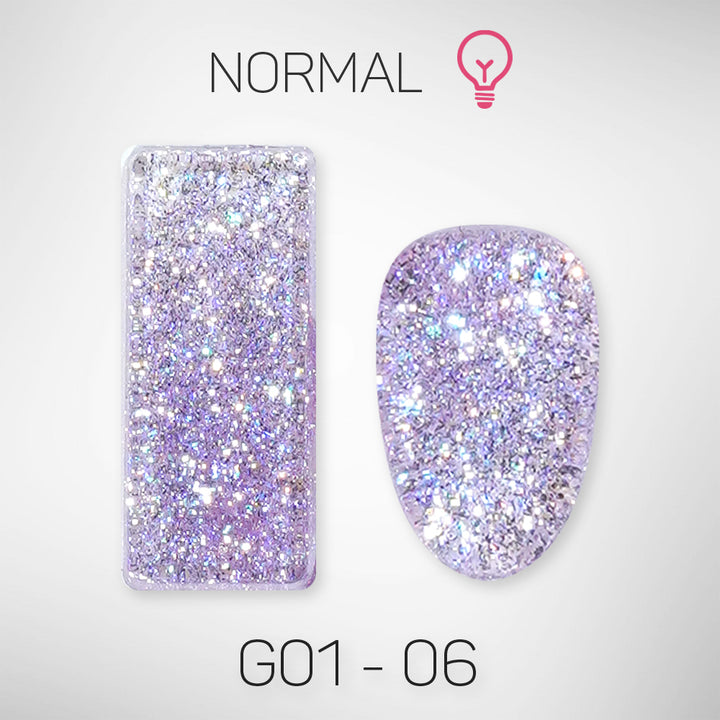 LAVIS Glitter G01 - 06 - Gel Polish 0.5 oz - Galaxy Collection