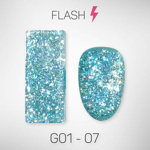 LAVIS Glitter G01 - 07 - Gel Polish 0.5 oz - Galaxy Collection