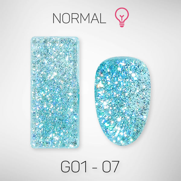 LAVIS Glitter G01 - 07 - Gel Polish 0.5 oz - Galaxy Collection