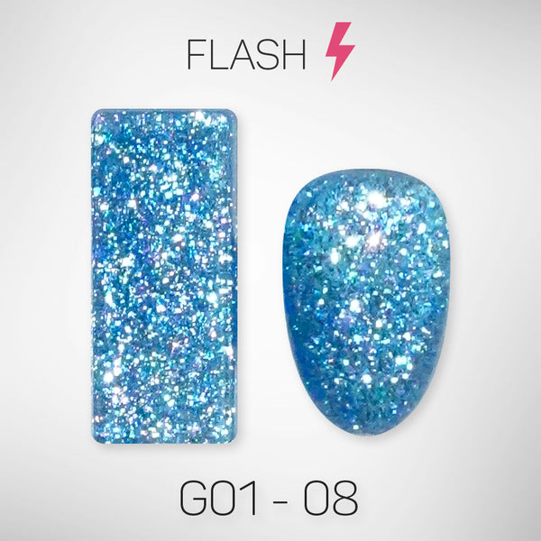 LAVIS Glitter G01 - 08 - Gel Polish 0.5 oz - Galaxy Collection