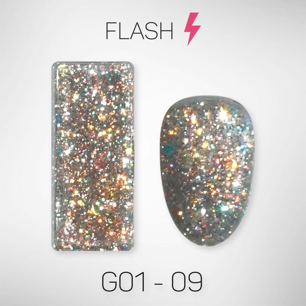 LAVIS Glitter G01 - 09 - Gel Polish 0.5 oz - Galaxy Collection