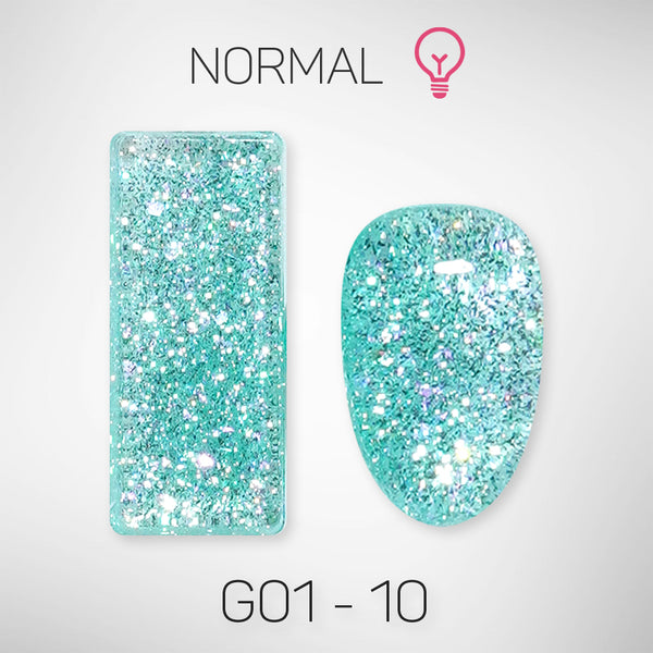 LAVIS Glitter G01 - 10 - Gel Polish 0.5 oz - Galaxy Collection