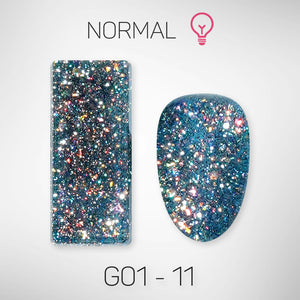 LAVIS Glitter G01 - 11 - Gel Polish 0.5 oz - Galaxy Collection