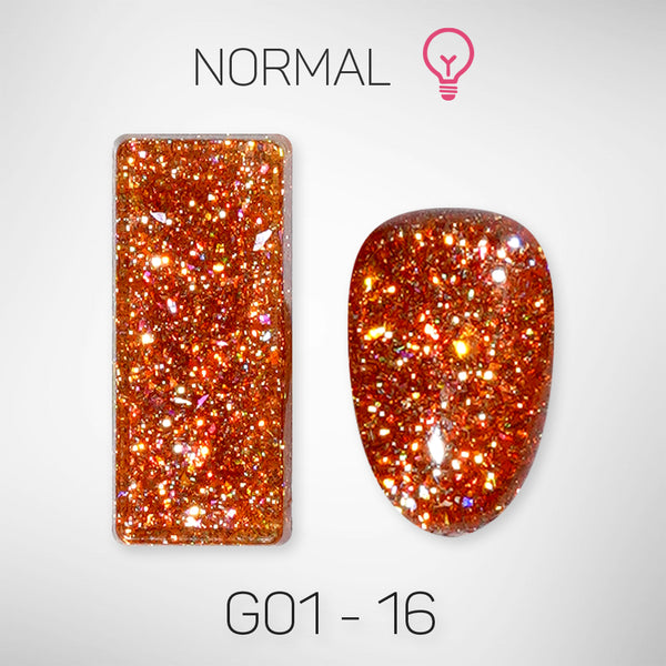 LAVIS Glitter G01 - 16 - Gel Polish 0.5 oz - Galaxy Collection