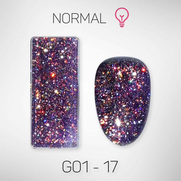 LAVIS Glitter G01 - 17 - Gel Polish 0.5 oz - Galaxy Collection