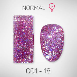 LAVIS Glitter G01 - 18 - Gel Polish 0.5 oz - Galaxy Collection